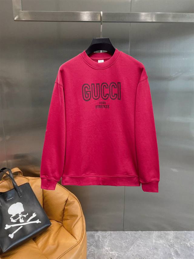 Gucci 2025 Autumn/Winter New Long-Sleeve Crew Neck Sweatshirt, High-End Version
