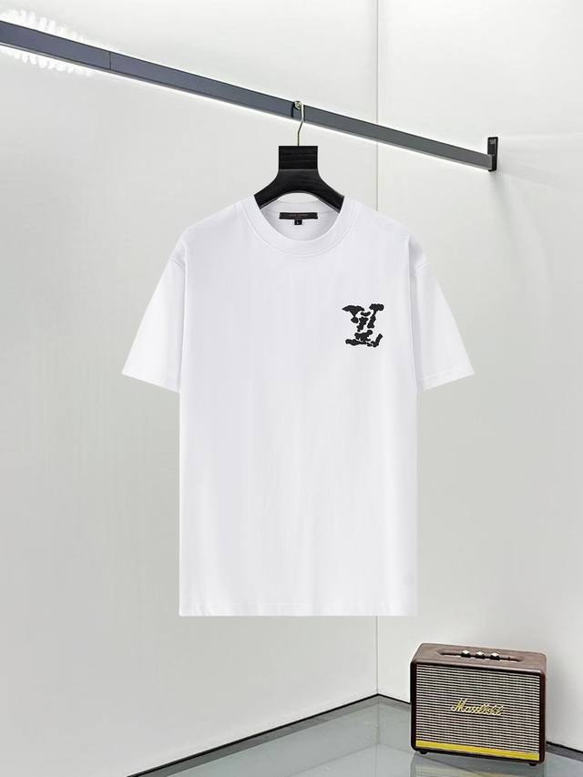 LV Louis Vuitton 25Ss New Short-Sleeve T-Shirt, Top-Quality Version with Heavy-D