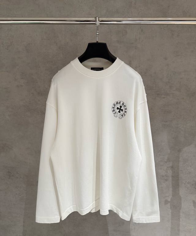 Ch Chrome Hearts New Long-Sleeve Sweatshirt/T-Shirt Heavyweight 340g Double Yarn