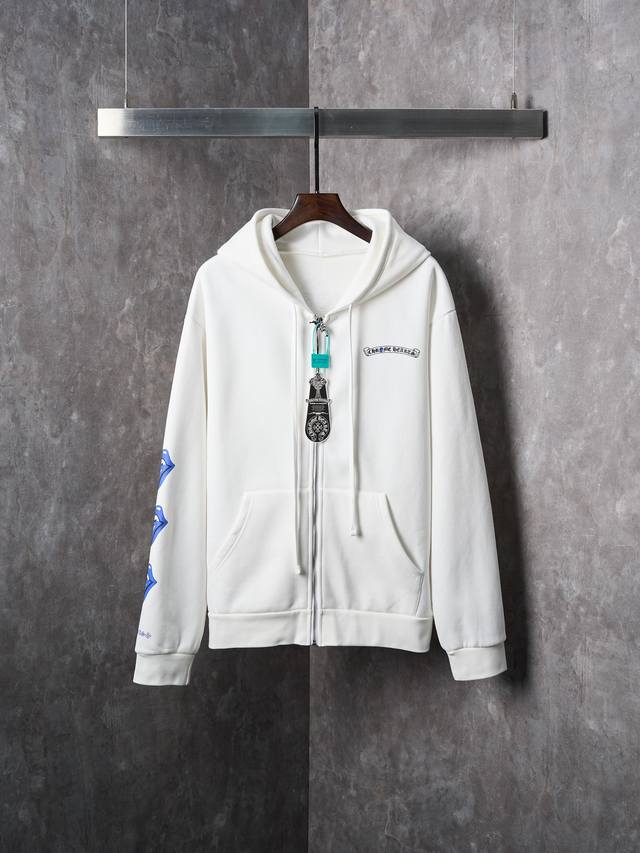 Actual product hanging photo Chrome Hearts Ch Tongue Plastisol Print Hoodie/Jac