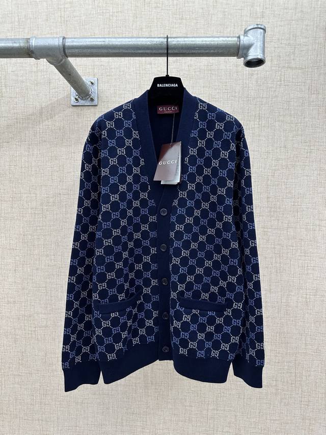 Gucci Gg Double-Sided Wool Knit Cardigan 2025 Autumn/Winter New Arrival from the