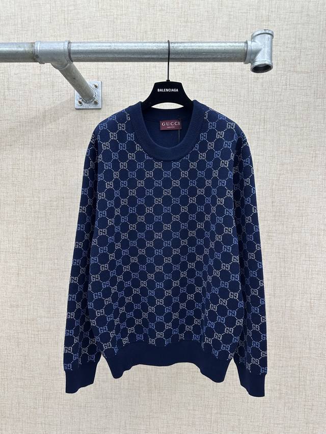Gucci Gg Double-Sided Wool Knit Sweater 2025 Autumn/Winter New Arrival. Featurin