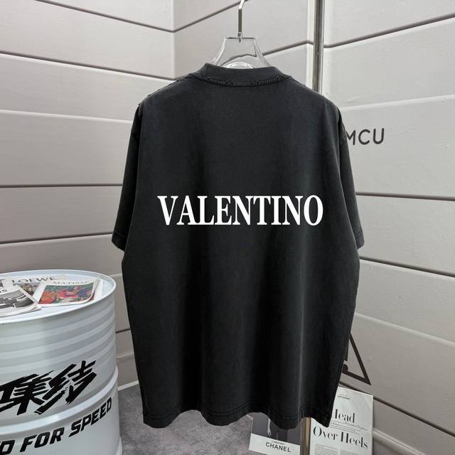 Valentin* 2025 Autumn/Winter New Style Washed and Distressed 320g Crew Neck Shor