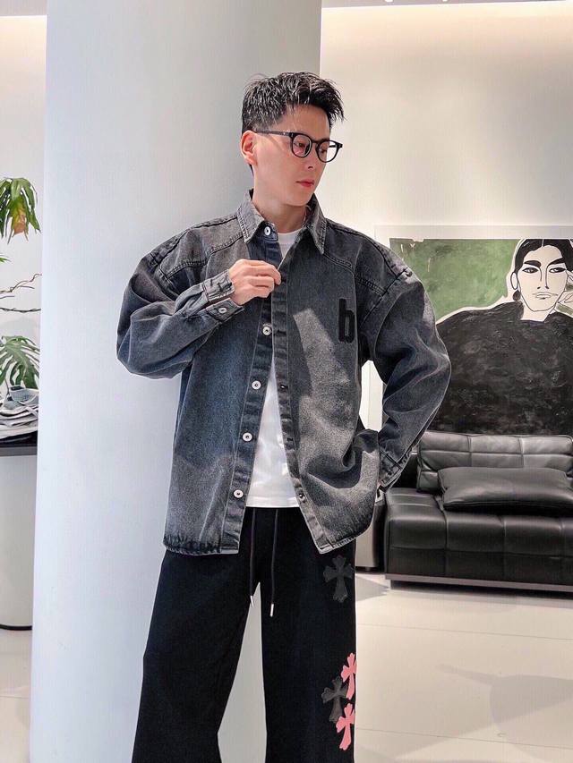 High-end custom-made men's and women's 3D embroidered denim long-sleeved jacket