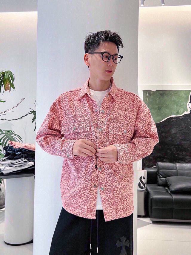 Chrome Hearts New Jacquard All-over Logo Print Jacket. The entire garment is ma