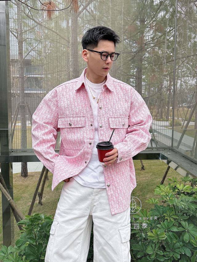 New Dior jacquard all-over logo print jacket. The entire garment is made of cus