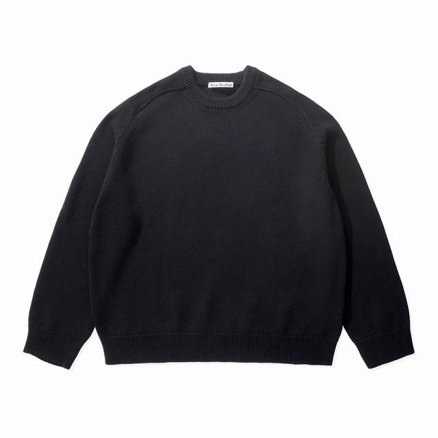 Acne 25Fw New Back Print Logo Sweater, custom-knitted highland yak wool, soft, d