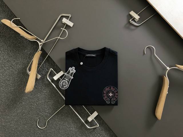 Chrome Hearts premium Sanskrit print classic short-sleeved shirt, exquisite cra