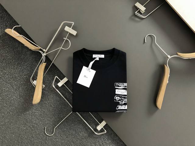 Dior loose fit, S-XL, . Latest and top-tier multi-logo trendy short-sleeved T-