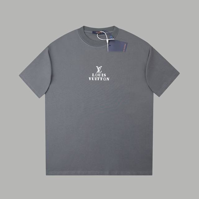 LV 25Ss Early Spring New Lv Letter Short-Sleeve T-Shirt A must-have item for men