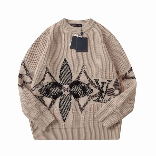 LV Louis Vuitton Ski Collection Pergola Crew Neck Knit Sweater ( ) Made with the