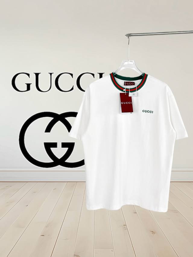 High Version Gucci The simple letter logo embroidery on the chest makes it even