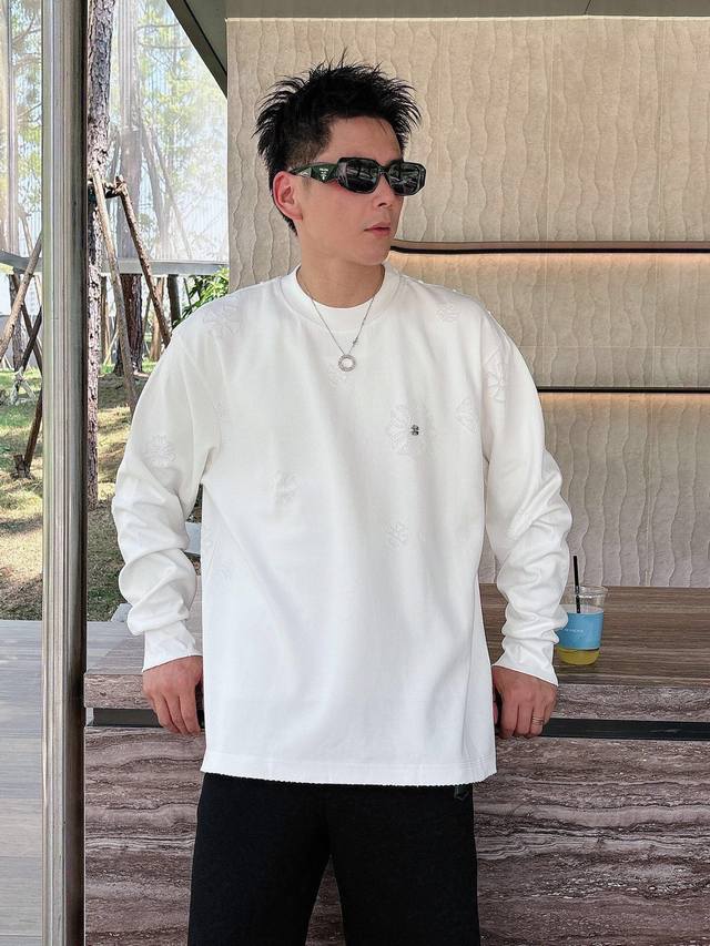 Ch Chrome Hearts Cross Horseshoe Chrome Hearts Sanskrit Burnished Washed Distres