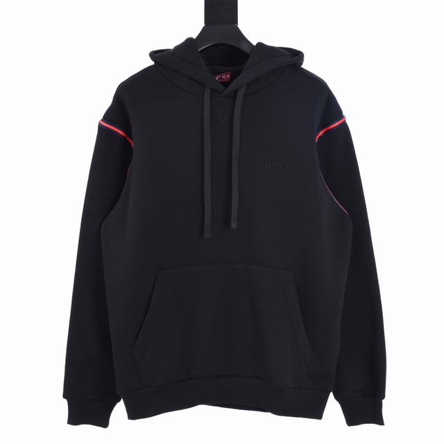 High-quality replica Gucci black woven hoodie set. Original top purchased for 1