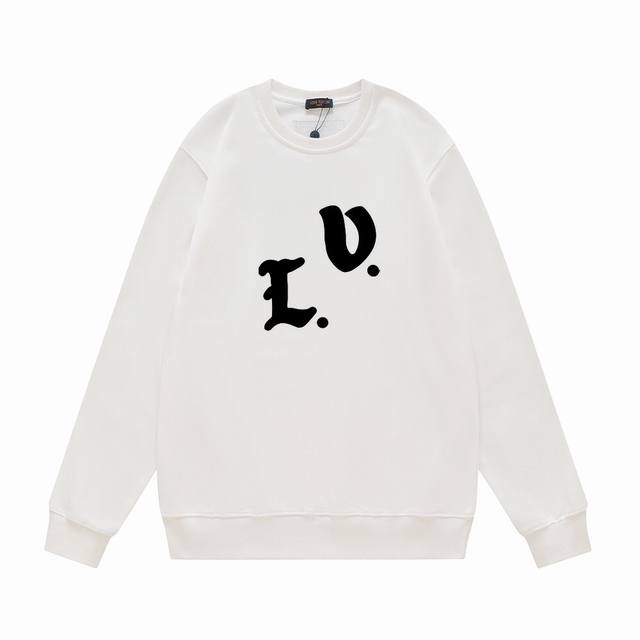 Lv Fw25 Autumn/Winter Crew Neck Printed Sweatshirt Series - Classic 1V Cartoon L