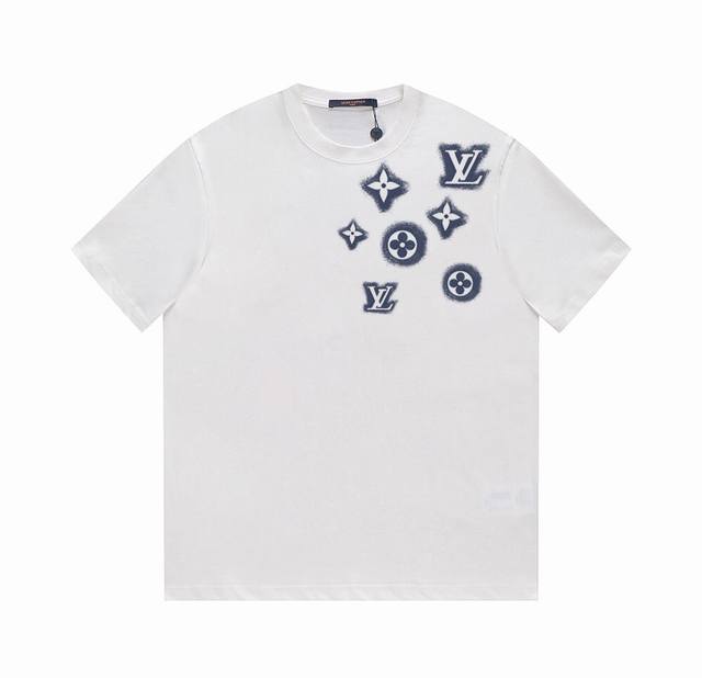 Lv 23Ss Spring/Summer Printed Short-Sleeve T-Shirt Series -1V Four-leaf clover l