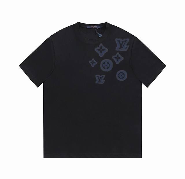 Lv Ss Spring/Summer Printed Short-Sleeve T-Shirt Series -1V Four-leaf clover log