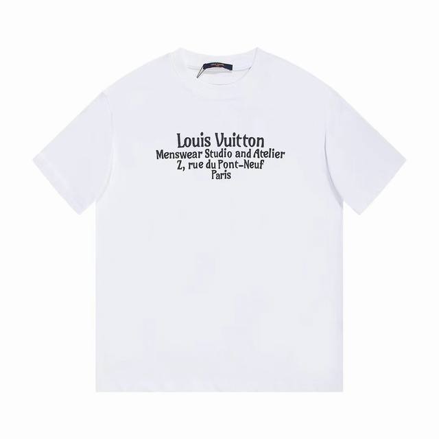 Louis Vuitton 23Ss New Classic Crew Neck Short-Sleeve T-Shirt with Front and Ba