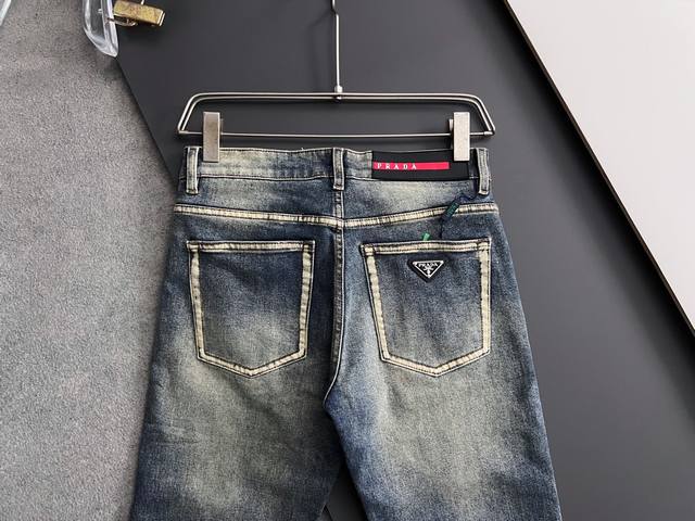 2816prad*, Heavy-duty washed casual jeans, made with imported original washed st