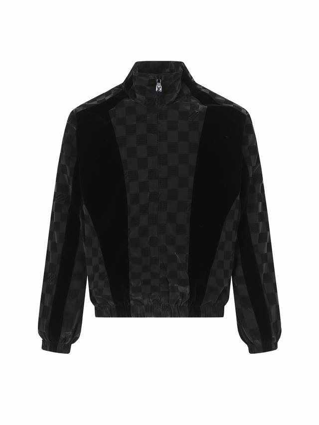 Exclusive Supply 1V 25Ss Checkerboard Letter Flocked Jacquard Jacket. Original d