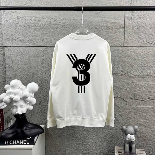 Y3*Yamamoto*Yoji Autumn/Winter New Simple Flocked Custom Terry Fabric Long-Sleev