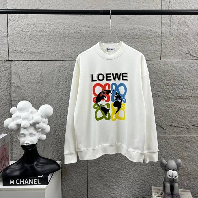 Loew* Autumn/Winter Classic Simple Personalized Letter Totem Flocking + Printed