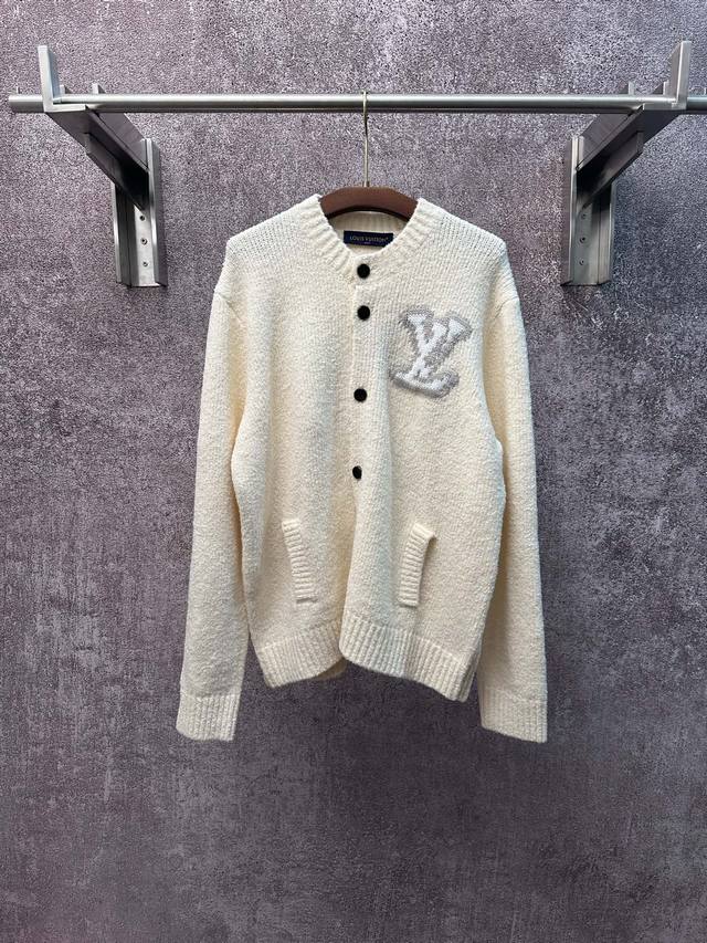 Louis Vuitton Fw25 Early Spring Men's Collection Thick Knit Intarsia Cardigan Sw