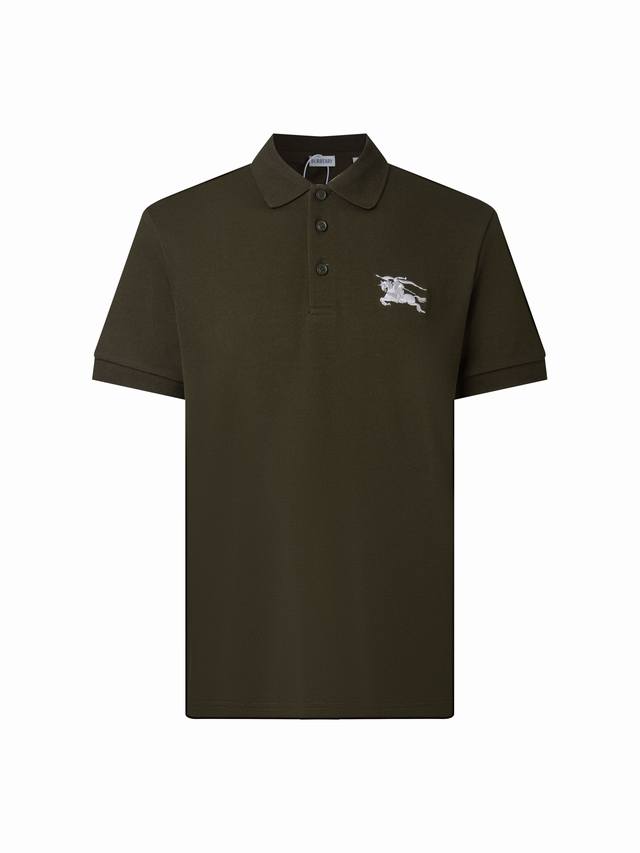 Zp version Burberry classic equestrian embroidered polo shirt, now available at