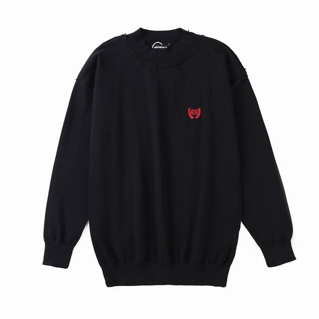 Balenciaga Fall/Winter 2025 Distressed Sweater. Made with a 48-count wool blend