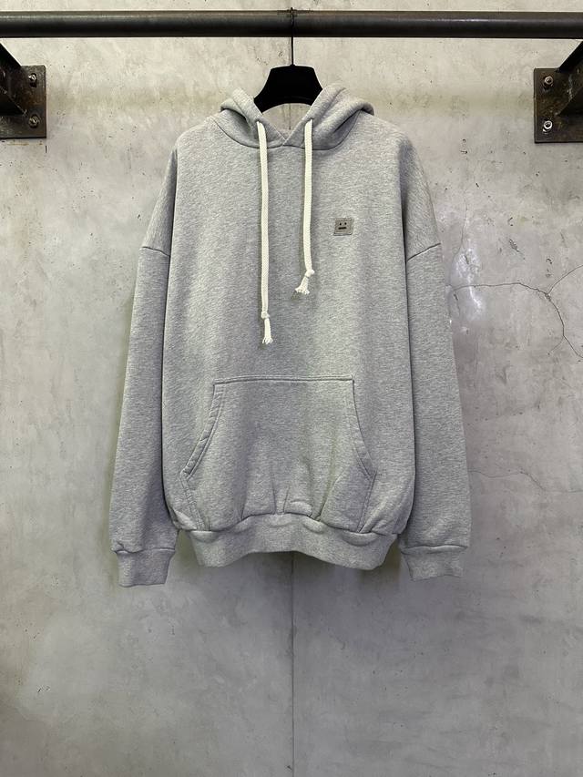 Acne Studios 25Ss Smiley Face Logo Hooded Sweatshirt ( ) Fabric: 480g combed cot