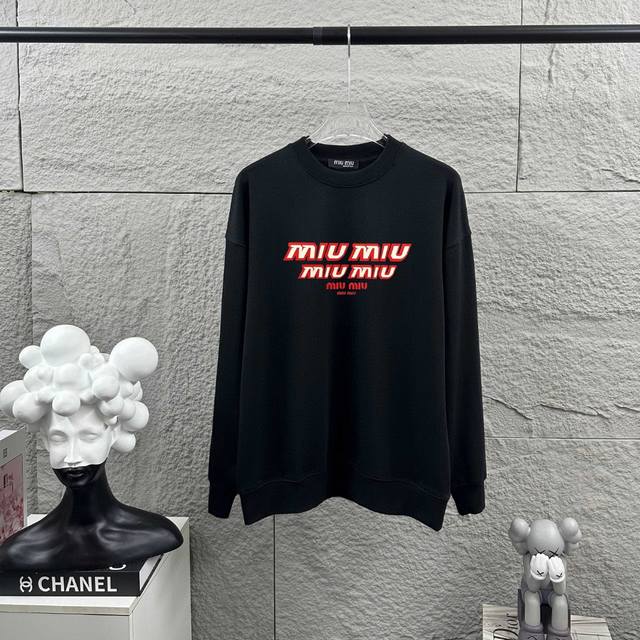 Miu Miu* Autumn/Winter New Classic Letter 3D Flocking + Thick Silicone Craft Lon