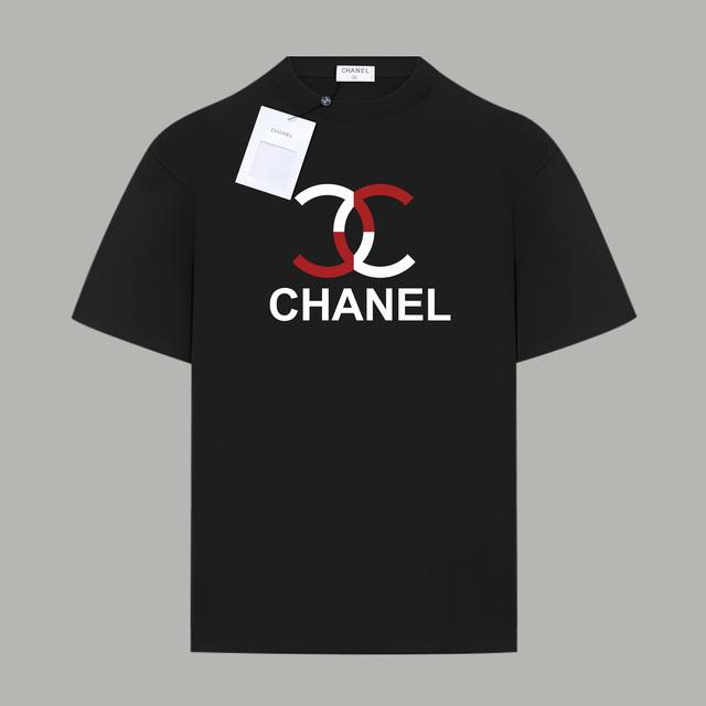 Chanel Official Website Limited Edition Color Block Logo Print Double Yarn Pure