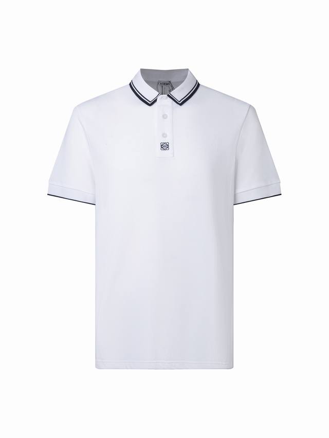 Zp version Loewe classic logo embroidered polo shirt, now available at boutiques