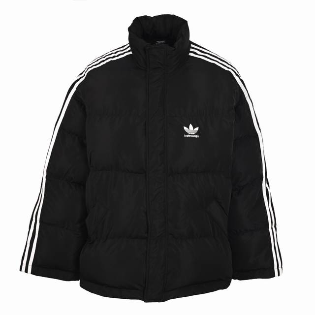 Balenciaga x Adidas Collaboration Runway Style Three-Stripe Cocoon-Shaped Cotton