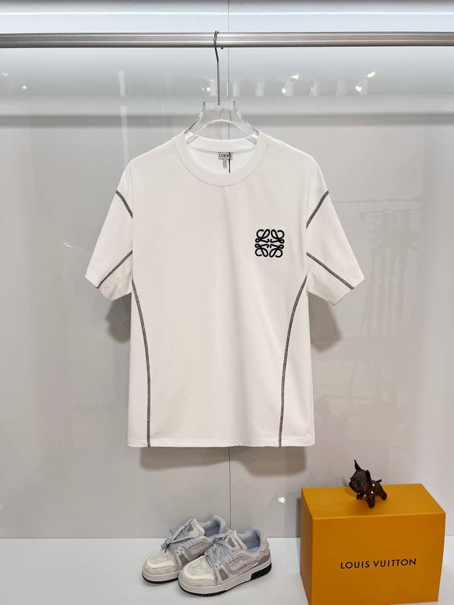 Loewe 2026 New Style Line Embroidery Patchwork High-Density Embroidered Logo Uni