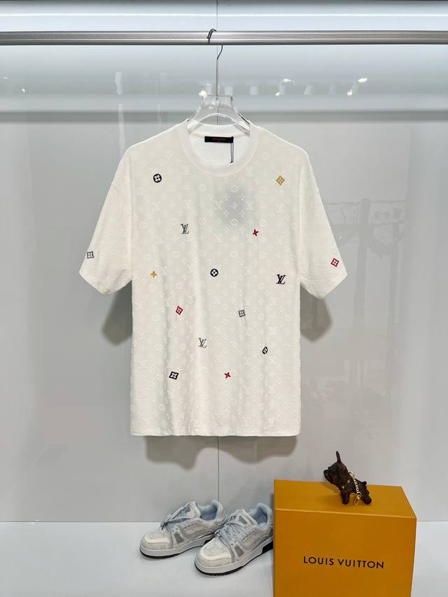 Louis Vuitton LV 2026 New Style All-Over Monogram Logo Short-Sleeve T-Shirt (Uni