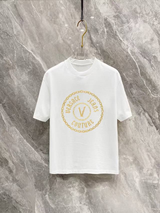Versace 2025 Spring/Summer New Arrival - Latest Short-Sleeve Crew Neck T-Shirt,