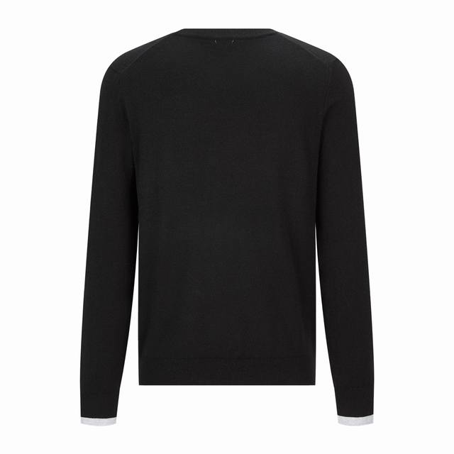 Loewe Embroidered Wool Knit Sweater Fabric: 60% wool, 40% cotton yarn. Technique