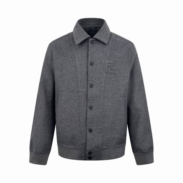 Fendi Ff Embossed Wool Jacket Custom-made luxurious double-woven cashmere and si