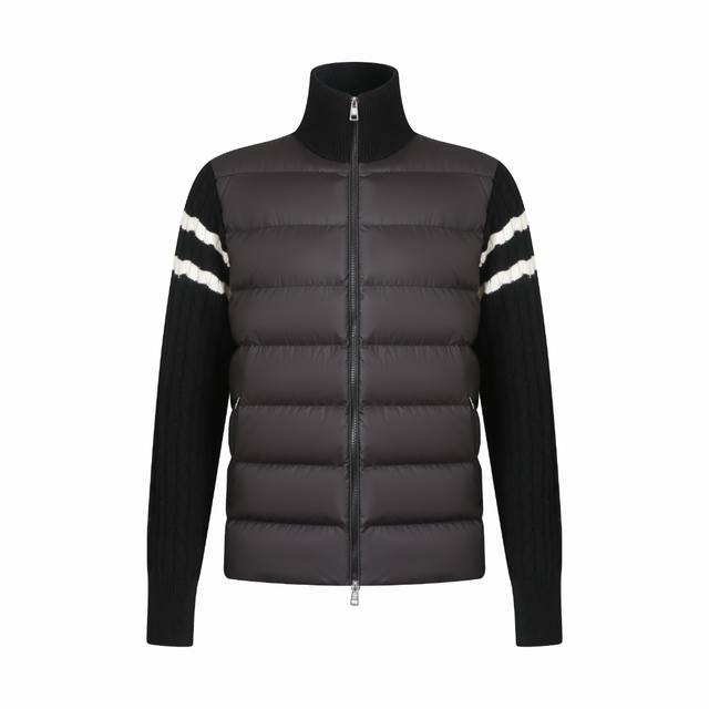 Moncler Knit and Down Jacket Fabric Selection: The outer front layer is made of