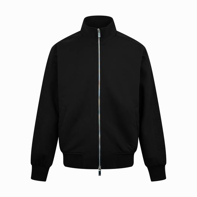 Dior Oblique Zipper Jacket with Patchwork Made of custom-made Twilight Cloud kni