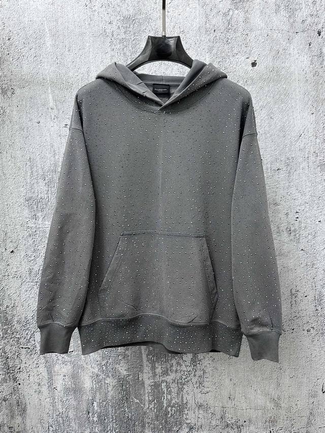 Balenciaga Starry Sky Rhinestone Hoodie The starry sky rhinestone embellishment