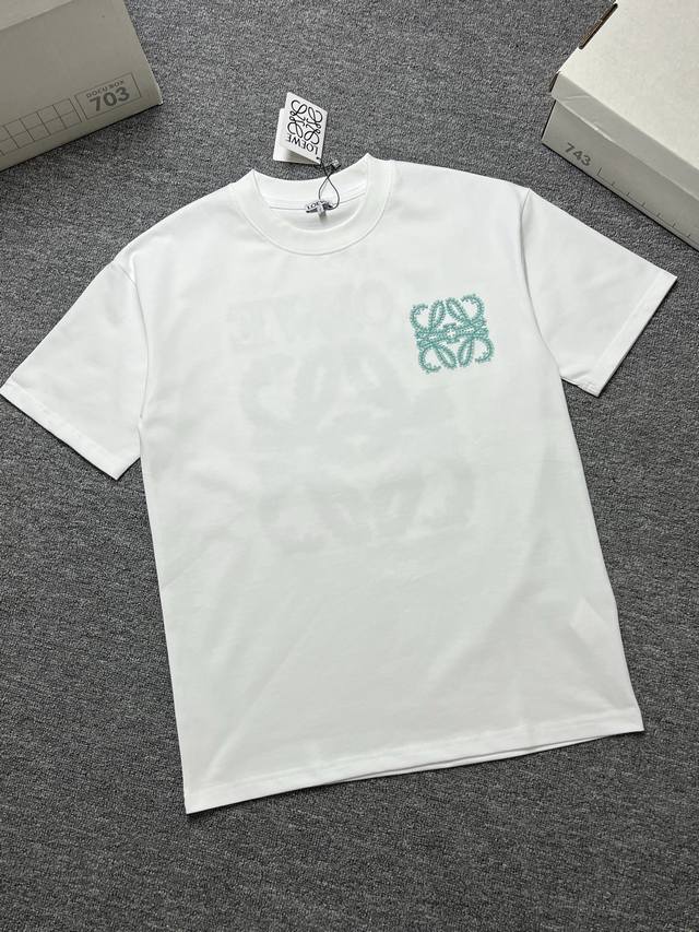 Loewe Short Sleeve T-Shirt Colors: Black, White Craftsmanship: Embroidered lette