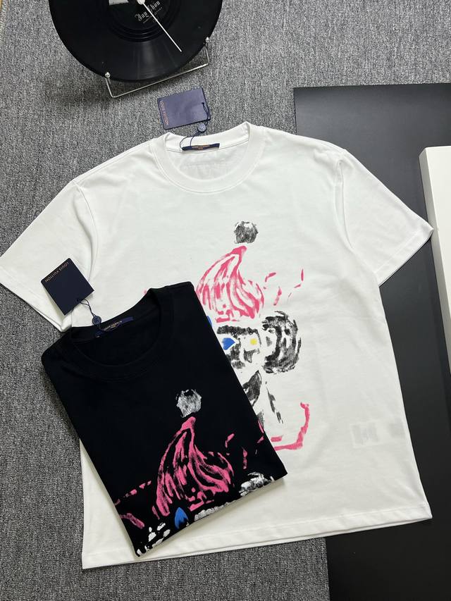Lv 25S Summer Style Colors: Black, White Sizes: S, M, L, XL Front Print: 280G Co