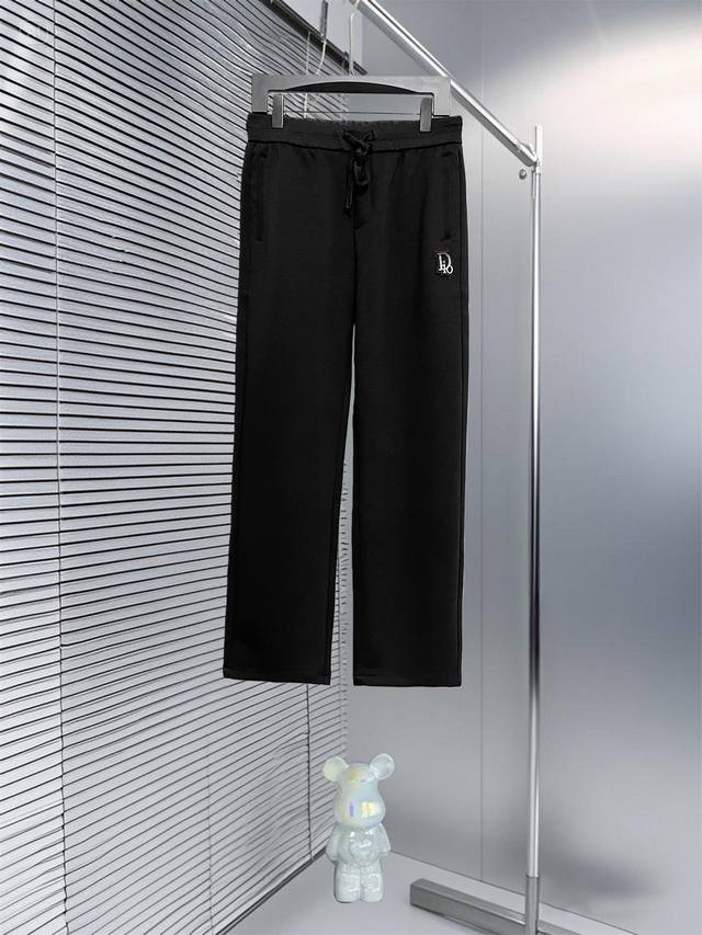 Dior Fw25 Autumn/Winter New Cotton-Wool Blend Knitted Casual Trousers. Made wit