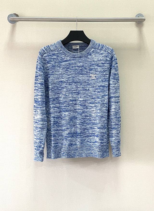 Celine Arc de Triomphe Patchwork Embroidered Knit Sweater Craftsmanship Descript