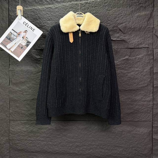 Top Version Louis Vuitton 2026 New Wool Zipper Short Waist-cinching Jacket Coupl