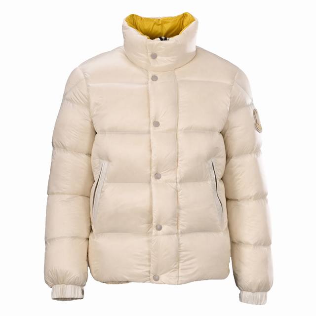 Moncler Mc Logo Stand Collar Zipper Short Long Sleeve Down Jacket, 2025 Autumn/W