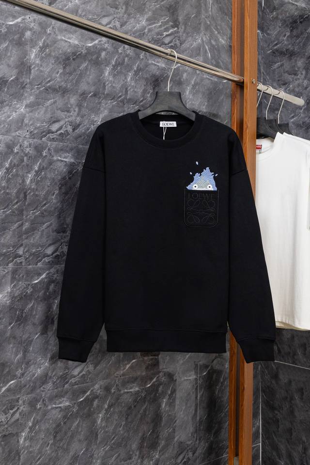 Style Number J0202 Loewe Limited Edition Pocket Flame Garden Embroidery Sweatsh