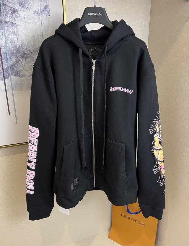 Size: SML Single color unisex Ch Chrome Hearts new Deadly Doll collaboration Bla